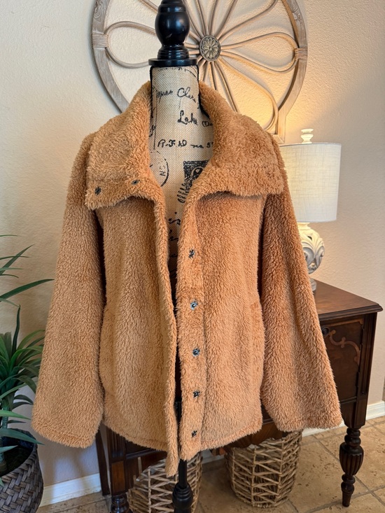 Billabong Jackets & Blazers - New Billabong Cozy Teddy Fleece Jacket in Camel